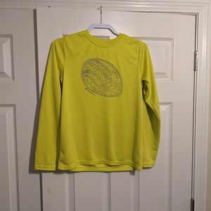 Champion boys XL neon green football graphic shirt